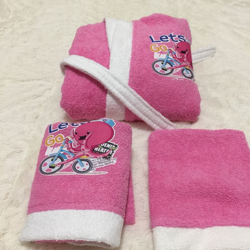 BABY BATH SET 100% COTTON SOFT ABSORBENT